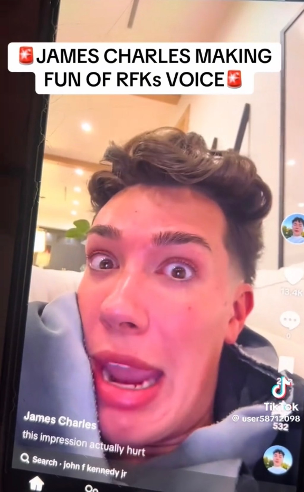 Influencer James Charles Mocks Robert F. Kennedy Jr.’s Medical Condition on&nbsp;TikTok